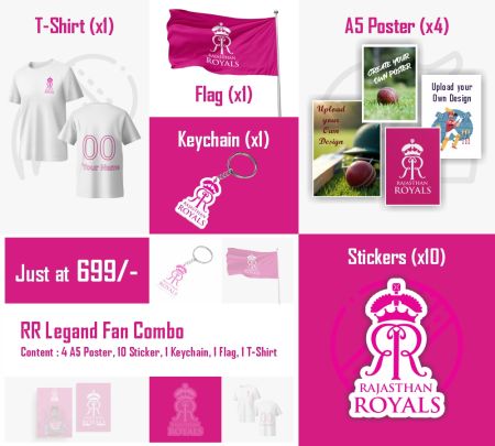 Rajasthan Royals Legend Fan Combo Mockup