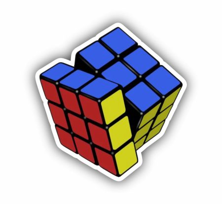 Rubic Cube Sticker Mockup