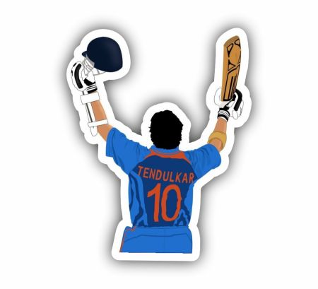 Sachin Tendulkar Sticker Mockup