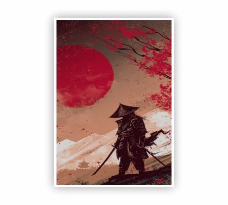 Samurai With Sword Poster Mockup