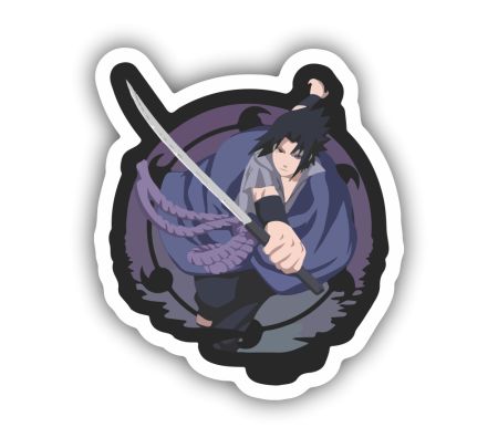 Sasuke Uchiha Sticker Mockup