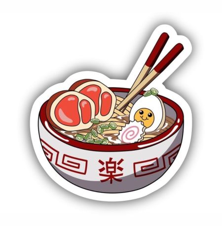 Ramen Sticker Mockup