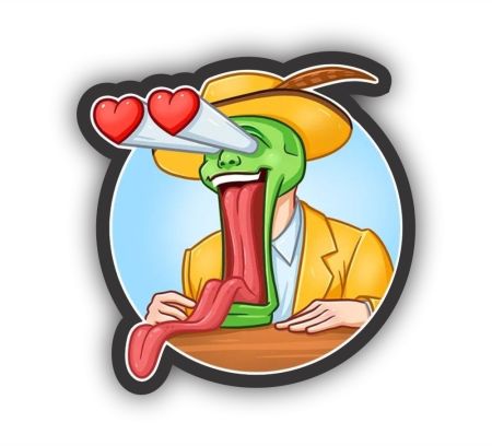 The Mask Sticker Mockup
