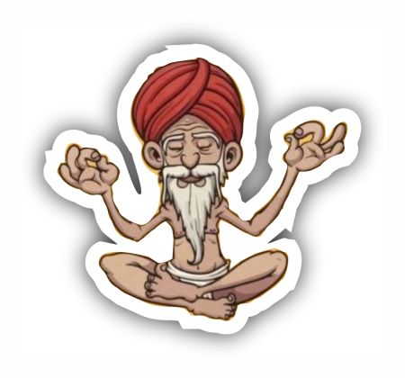 Yogi Baba Sticker Mockup
