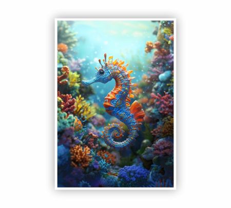 Seahorse Poster Mockup