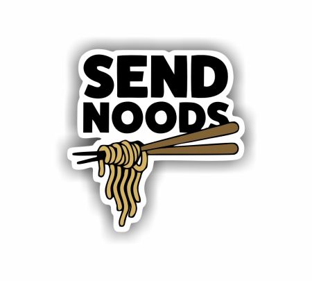 Send Noods Sticker Mockup