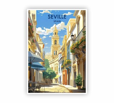 Seville Spain Poster Mockup