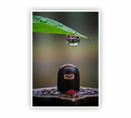 Shiva’s Serenity – Leaf and Lingam Poster Mockup