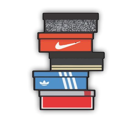 Shoe Boxes Sticker Mockup