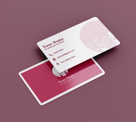 Silk Finish Visiting Card Mockup