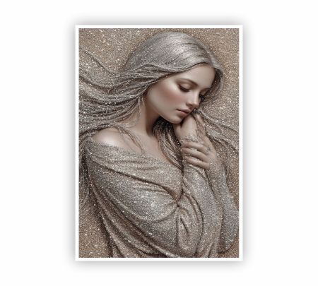 Silver Whisper Muse Poster Mockup