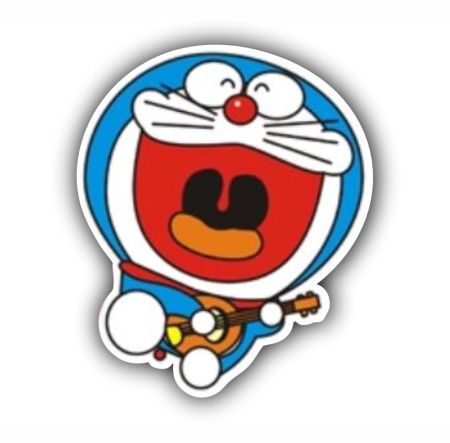 Singer Doreamon Sticker Mockup
