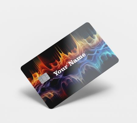 Multi Color Wave Abstract Custom Card Skin