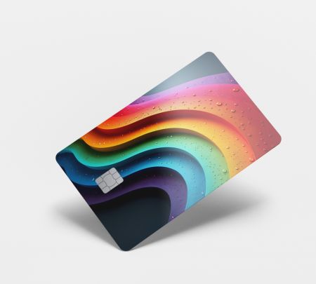 Multi Color Abstract Card Skin Mockup