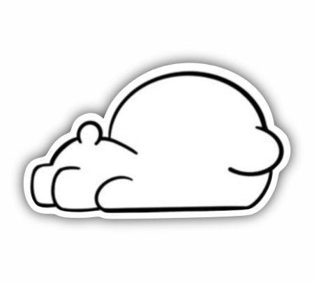 Sleeping Cat Sticker Mockup