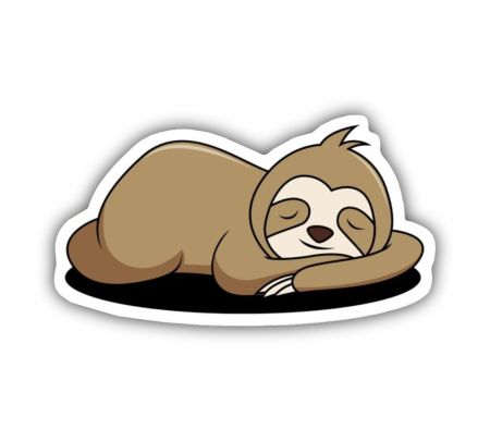 Sleeping Sloth Sticker Mockup