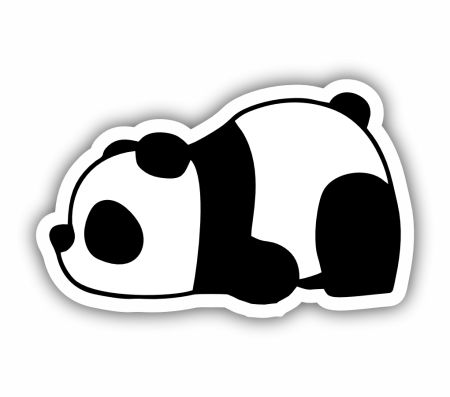 Sleepy Panda Sticker Mockup