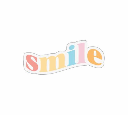 Smile 01 Sticker Mockup