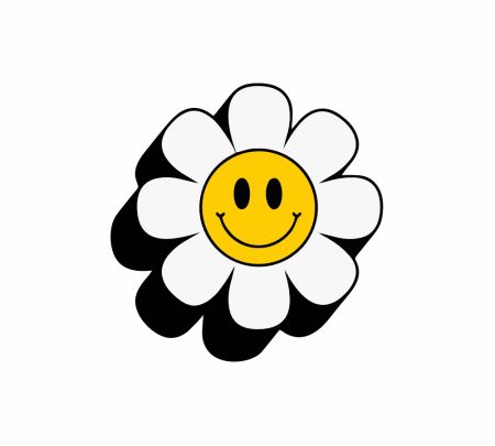 Smile Daisy Sticker Mockup