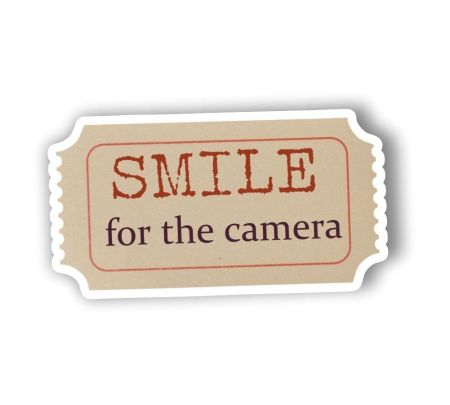 Smile For The Camera Aesthetic Sticker