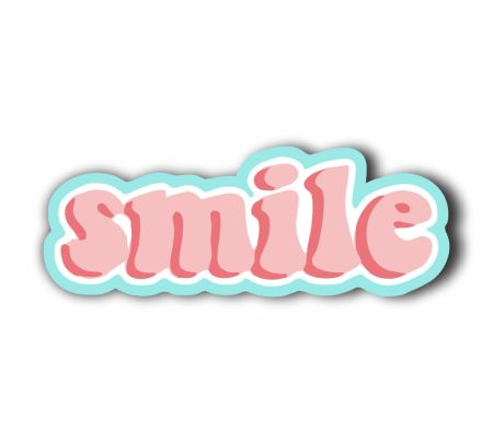 Smile Sticker Mockup