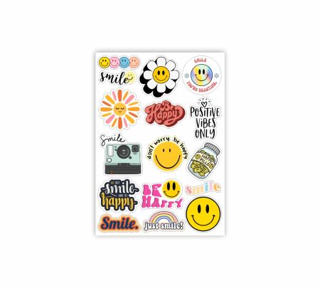 Smile Sticker For Bottle Mockup