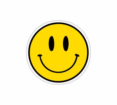 Smiley Face Sticker Mockup