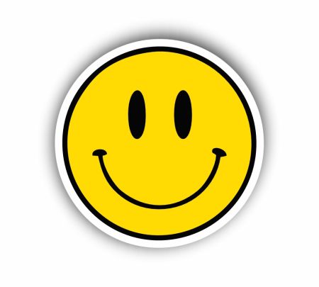 Smiley Face Sticker Mockup