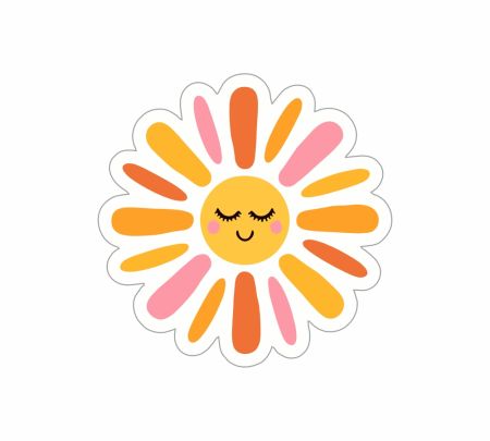 Smiley Flower Sticker