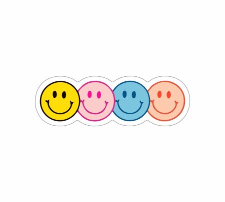 Smiley Squad Sticker Mockup