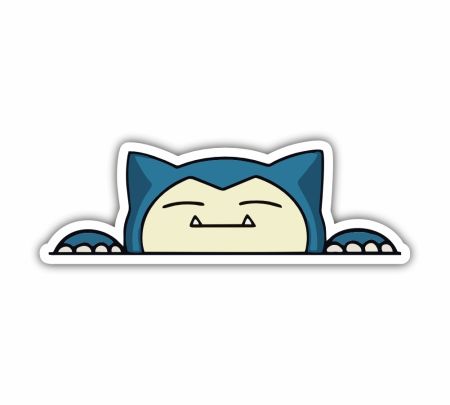 Snorlax Pokemon Sticker Mockup