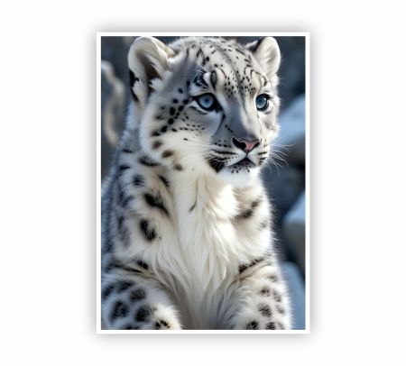 Snow Leopard Poster Mockup