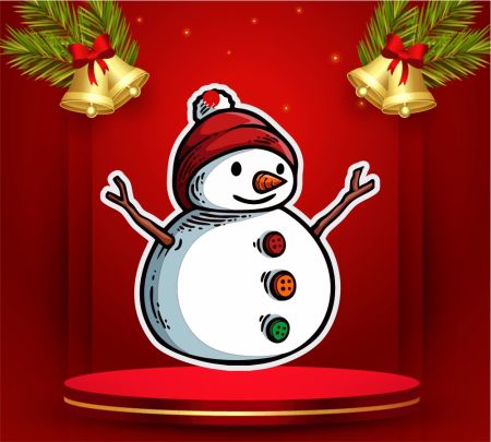 Snow Man Keychain Mockup