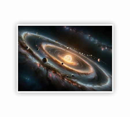 Solar System Poster Mockup