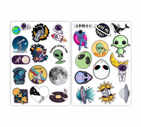 Space Stickers For Mug Mockup