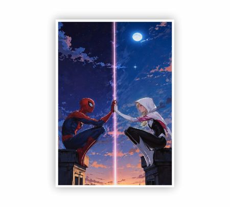 Spider-Man and Spider-Gwen Poster Mockup