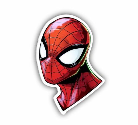 Spider Man 05 Sticker Mockup