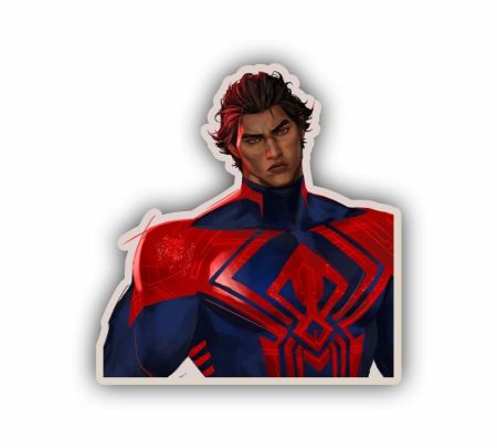 Spider Man Miguel O Hara Sticker Mockup