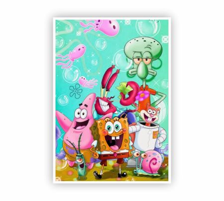 SpongeBob SquarePants Group Poster Mockup