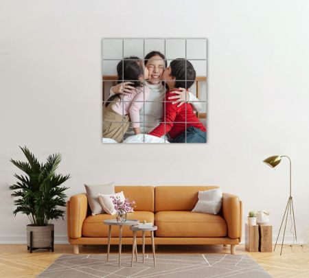 Photo Mosaic Canvas 8 X 8 (5 X 5 Grid)