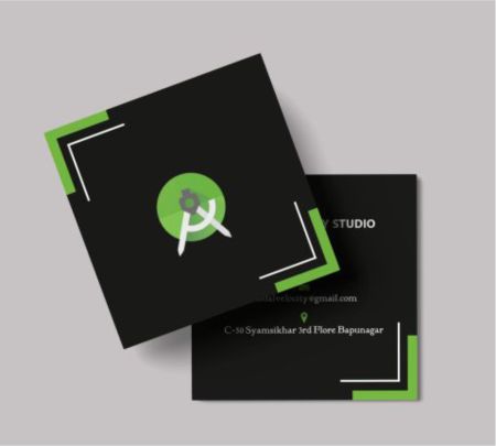 Square Visiting Card Mockup