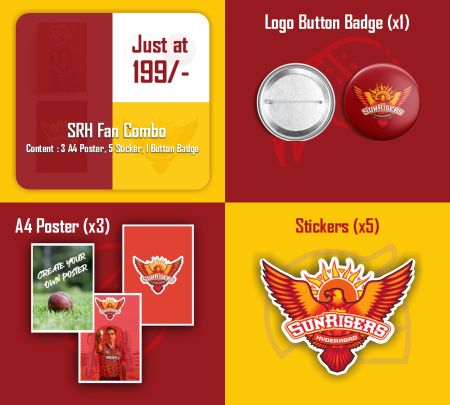 Sunrisers Hyderabad Fan Fever IPL Combo Mockup