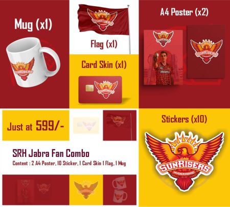 Sunrisers Hyderabad Jabra Fan Combo Mockup