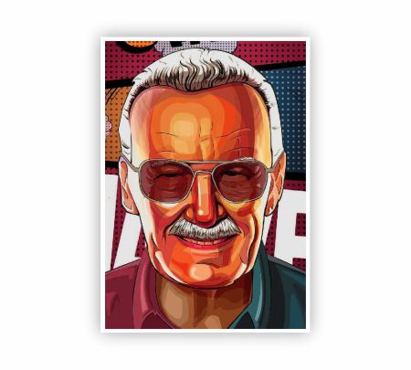 Stan Lee Pop Art Poster Mockup