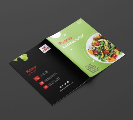 Staple Binding Menu Mockup