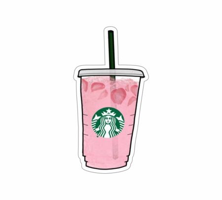 Starbucks Pink Drink Sticker For Mockup