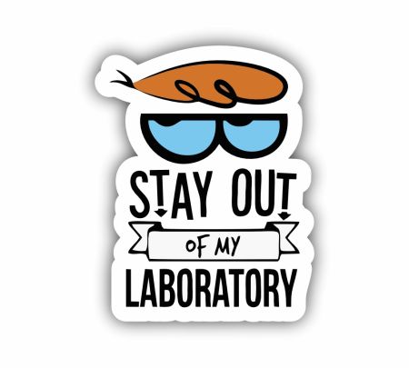 Stay Out Of My Laboratory Sticker Mockup