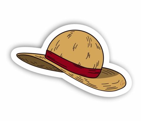 Straw Hat Sticker Mockup