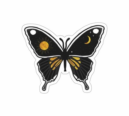 Monarch Butterfly Sticker Mockup