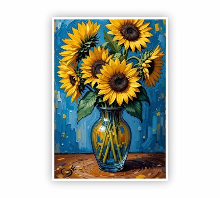 Sunflowers By Vincent Van Gogh Poster Mockup